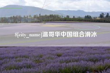 泉州温哥华中国组合滑冰