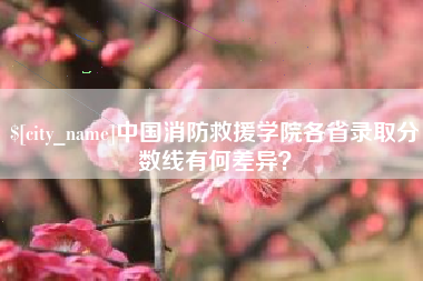 泉州中国消防救援学院各省录取分数线有何差异？