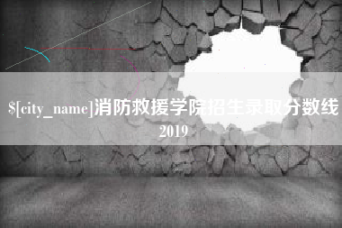 泉州消防救援学院招生录取分数线2019