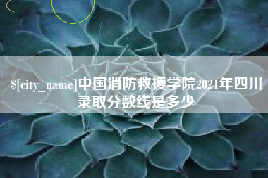 泉州中国消防救援学院2021年四川录取分数线是多少