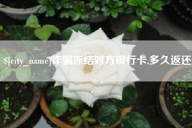 泉州诈骗冻结对方银行卡,多久返还