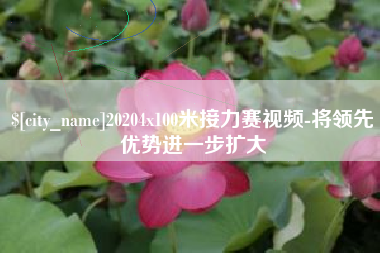 泉州20204x100米接力赛视频-将领先优势进一步扩大