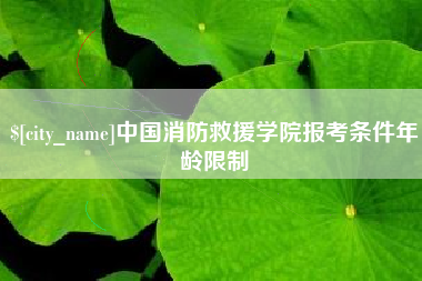 泉州中国消防救援学院报考条件年龄限制