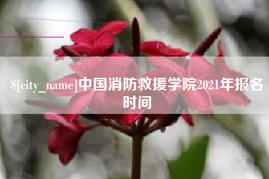 泉州中国消防救援学院2021年报名时间