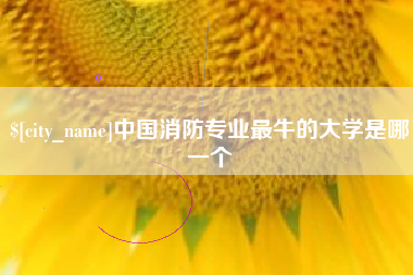 泉州中国消防专业最牛的大学是哪一个