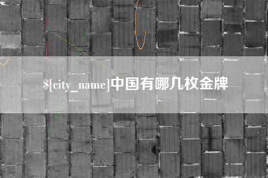 泉州中国有哪几枚金牌