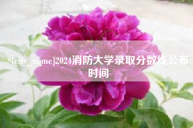 泉州2024消防大学录取分数线公布时间