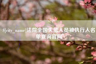 泉州法院全国失信人员被执行人名单查询官网