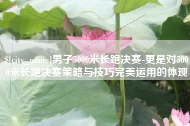 泉州男子5000米长跑决赛-更是对5000米长跑决赛策略与技巧完美运用的体现