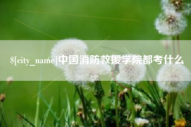 泉州中国消防救援学院都考什么