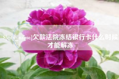 泉州欠款法院冻结银行卡什么时候才能解冻