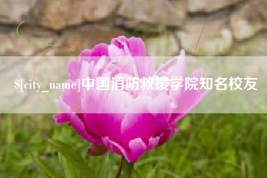 泉州中国消防救援学院知名校友