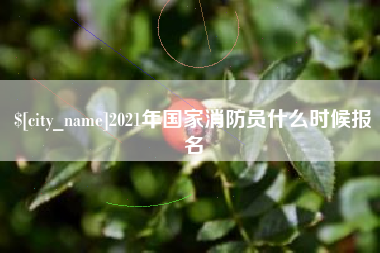泉州2021年国家消防员什么时候报名