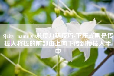 泉州60米接力赛技巧-下压式则是传棒人将棒的前部由上向下传到接棒人手中