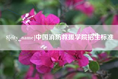 泉州中国消防救援学院招生标准