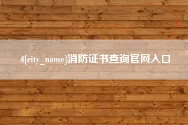 泉州消防证书查询官网入口