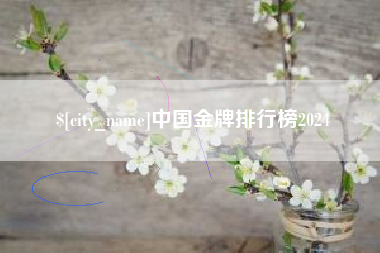 泉州中国金牌排行榜2024