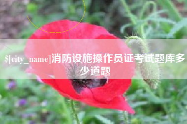 泉州消防设施操作员证考试题库多少道题