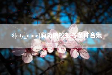 泉州消防院校报考条件合集