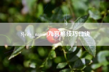 泉州九宫格技巧口诀